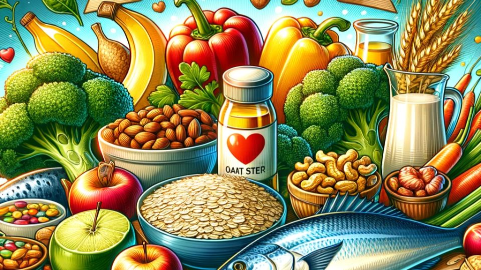 Vyberanie zdravých potravín, ako sú ovos, orechy, ryby, a zelenina, môže prirodzene znížiť hladinu cholesterolu.